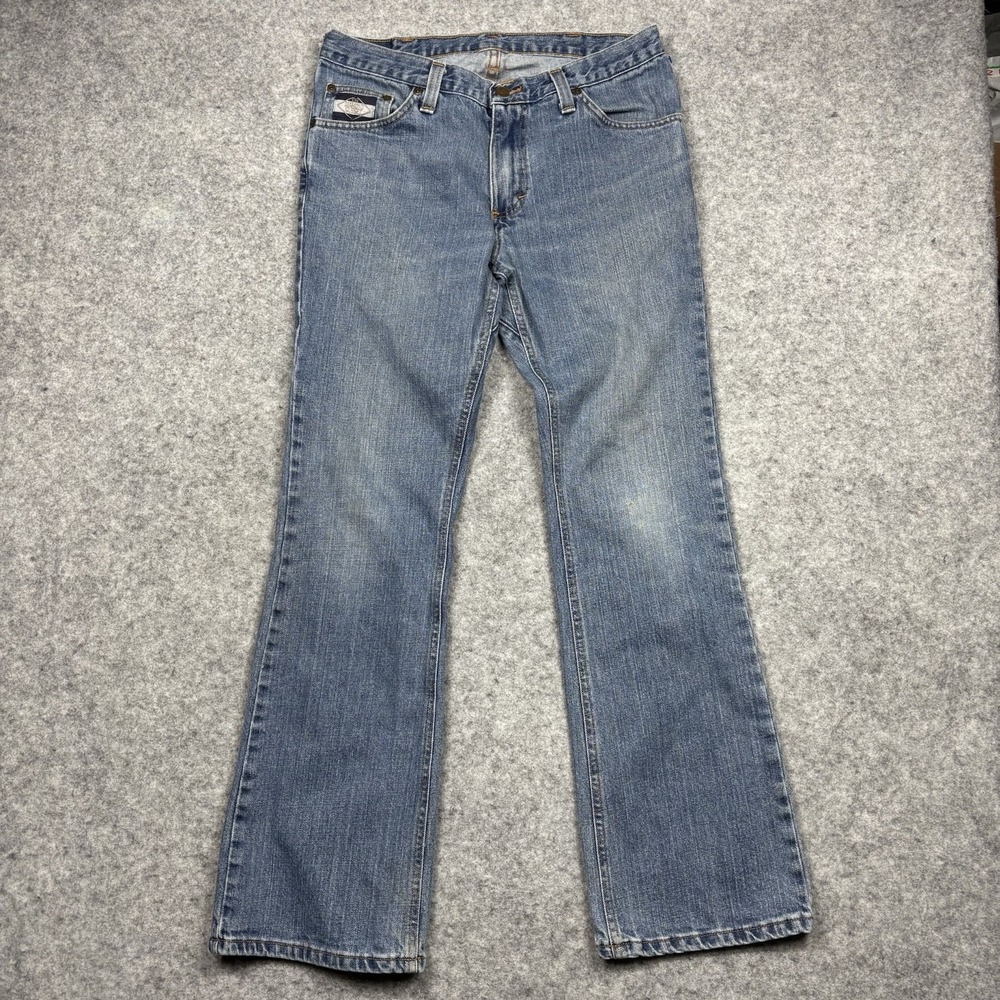 Vintage Diamond Gusset Denim Jeans Mens 34x33 Blue Medium Wash Made In USA